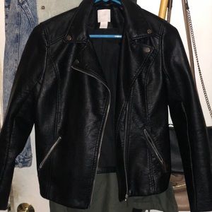 H&M faux leather biker jacket